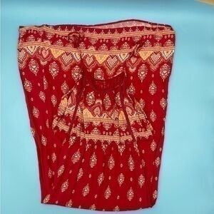 Love Fire Noodle Strap Long Maxi Summer Dress